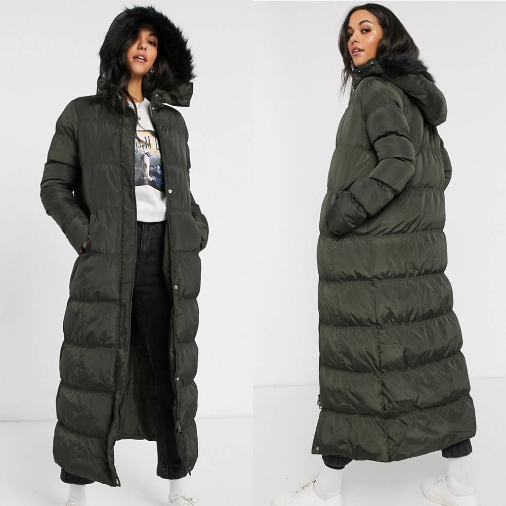 LAST CHANCE | Brave Soul Tall Hopma Longline Puffer Jacket